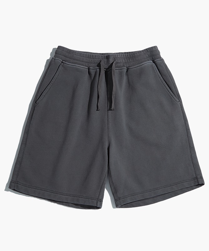 PIGMENT WIDE SWEAT SHORTS_CHARCOAL