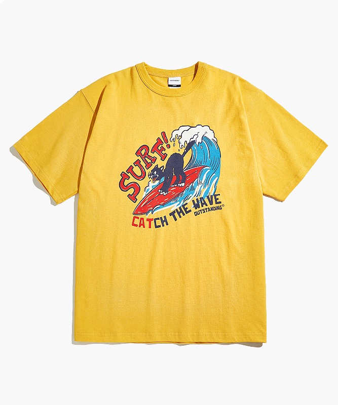 V.S.C TEE (CATCH THE WAVE)_MUSTARD