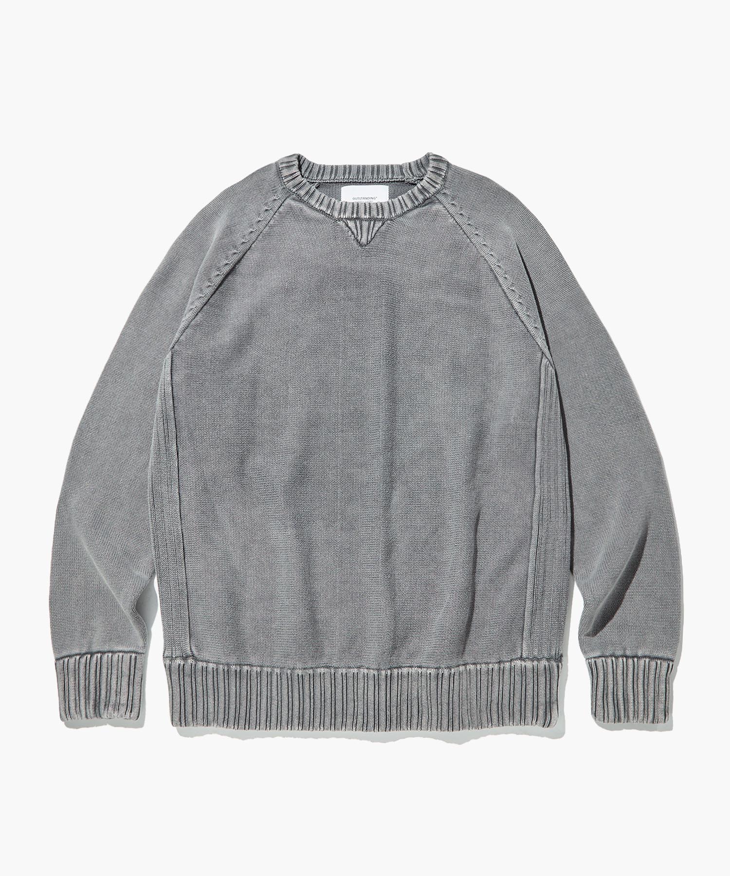 REVERSE DYING KNIT_CHARCOAL