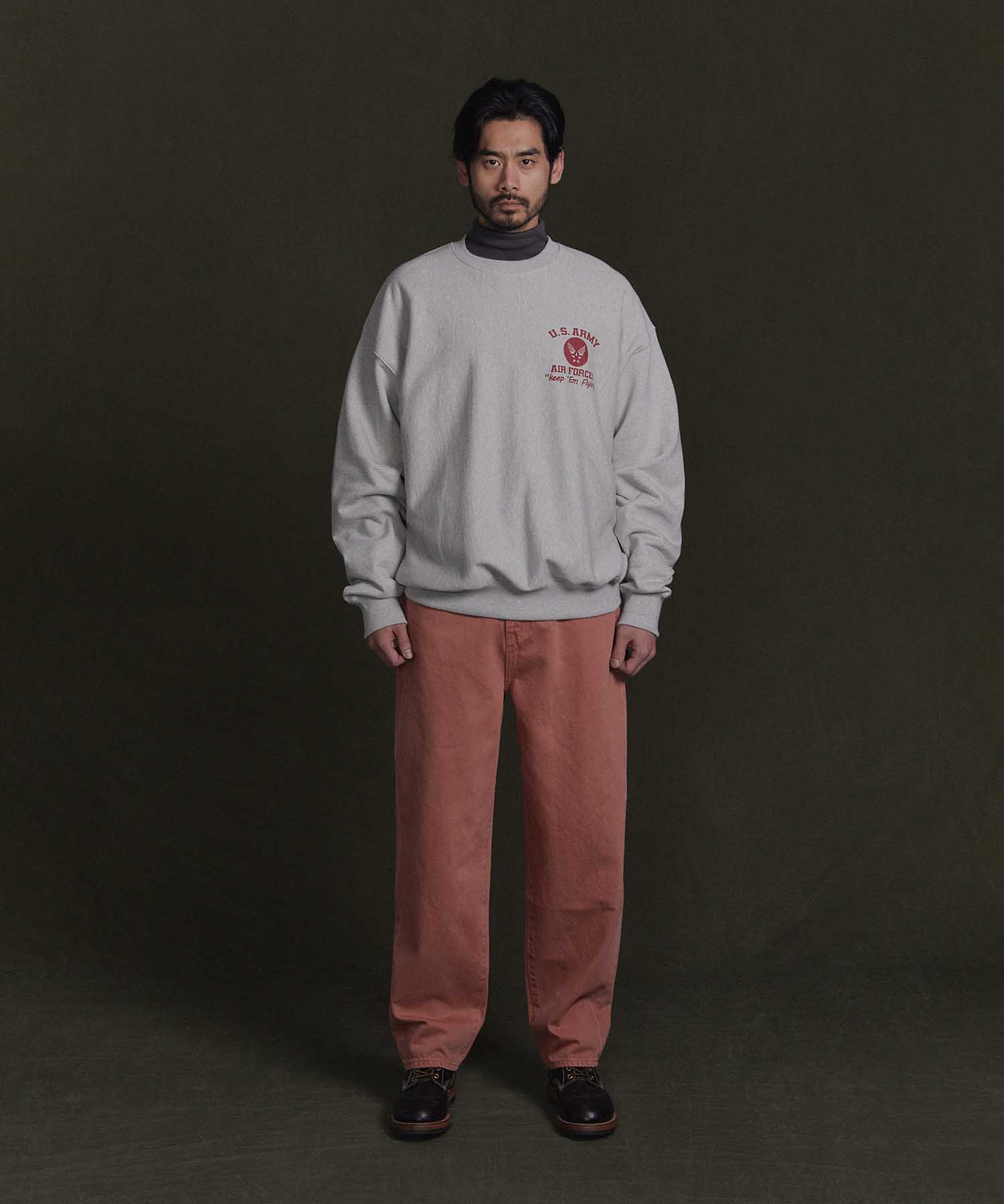 PIGMENT DYING TAPERED PANTS_PINK