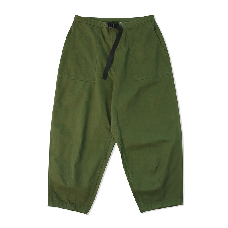 WIDE CROPPED PANTS_OLIVE GREEN
