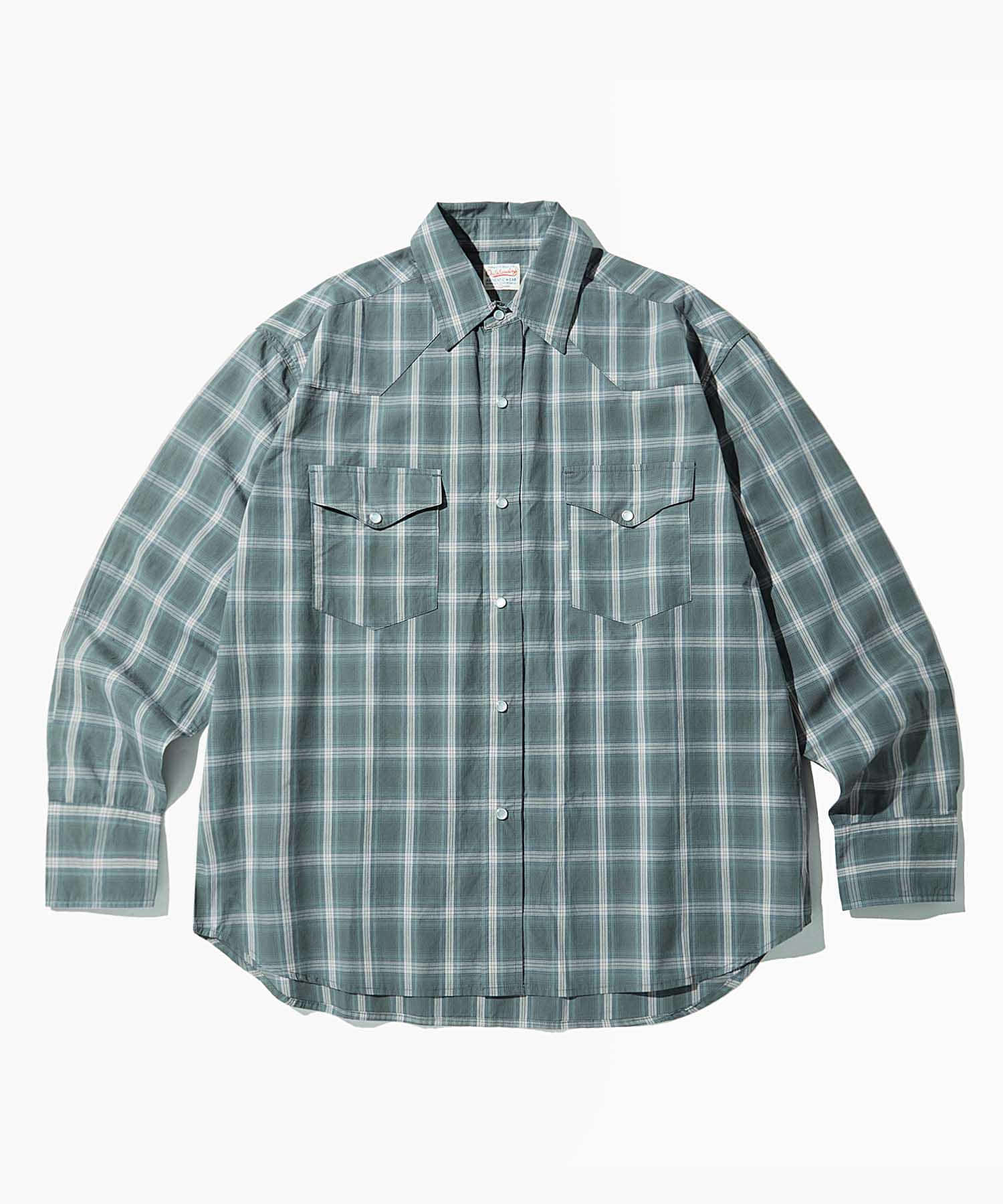 OVERSIZED WESTERN CHECK SHIRT_GREEN CHECK